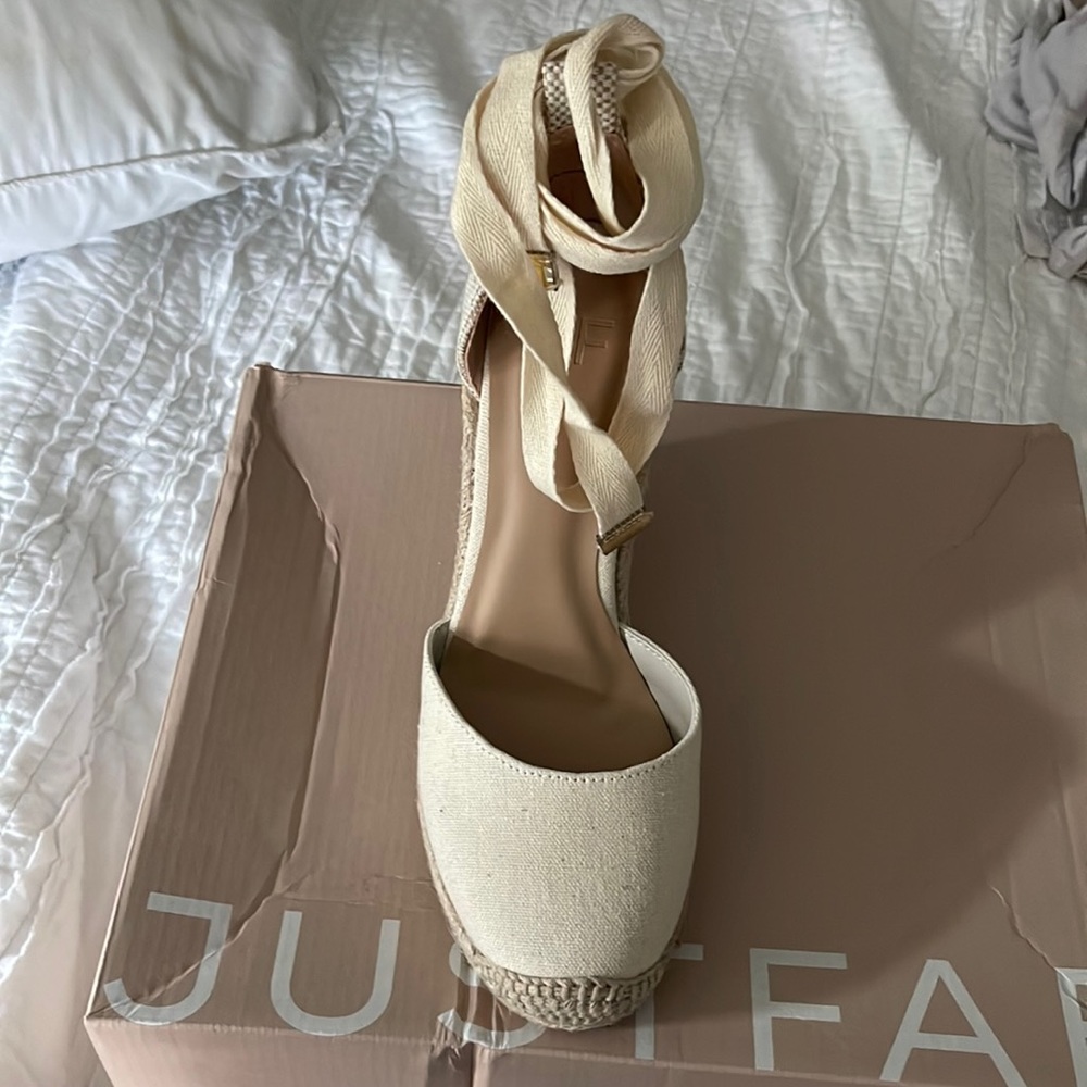 Beige wedges, BRAND NEW!